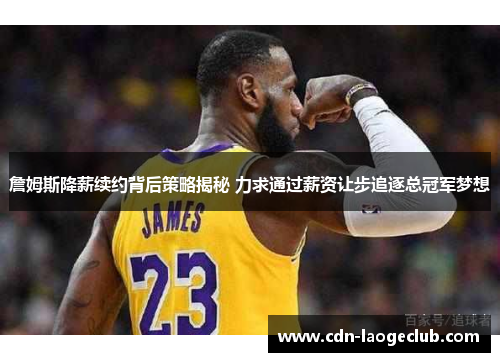 詹姆斯降薪续约背后策略揭秘 力求通过薪资让步追逐总冠军梦想